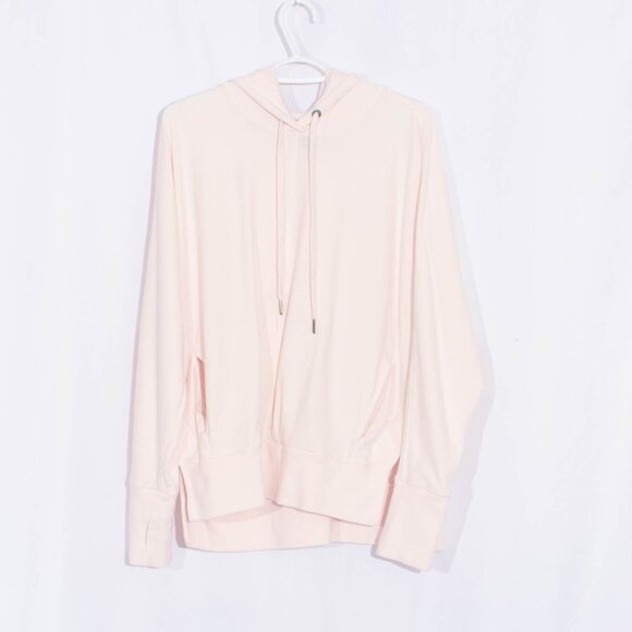 SWEATY BETTY Liberate Luxe Fleece Hoodie in Tulle Pink Size 12 - Picture 2 of 9